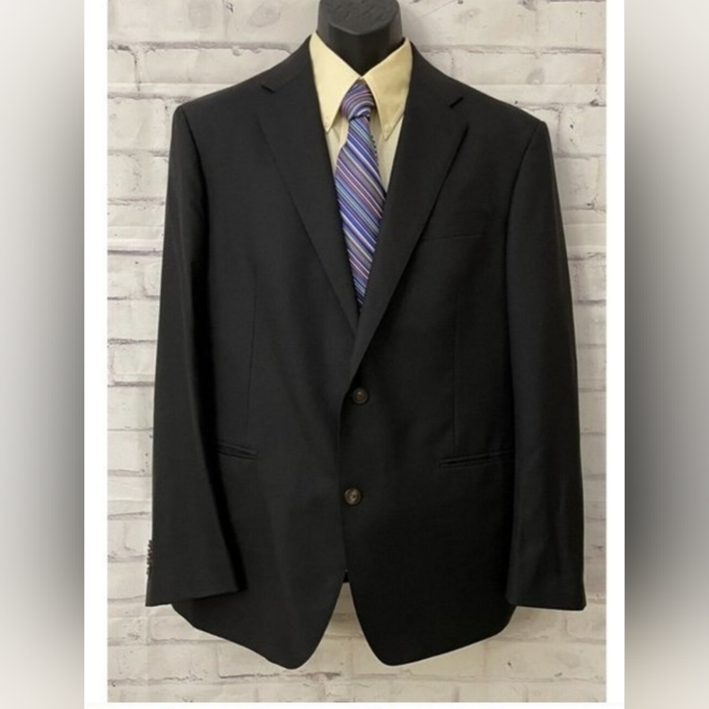 Paul Betenly Wool & Cashmere Sport Coat Italian Fabric 2 Button 44R Fila…